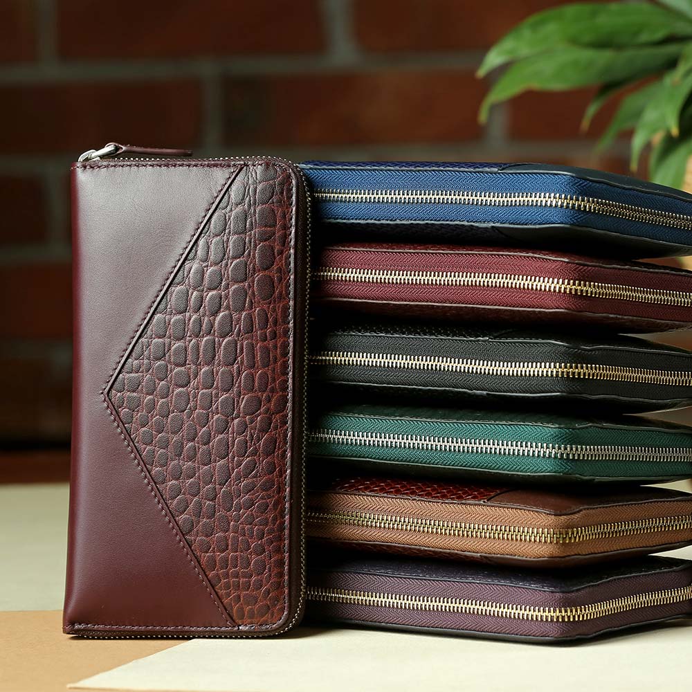 Long zip wallets